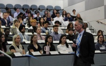 Dean Pollack welcomes students during Orientation 2023. 