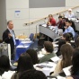 Dean Pollack welcomes students during Orientation 2025. 