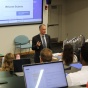 Dean Pollack welcomes students during Orientation 2026. 