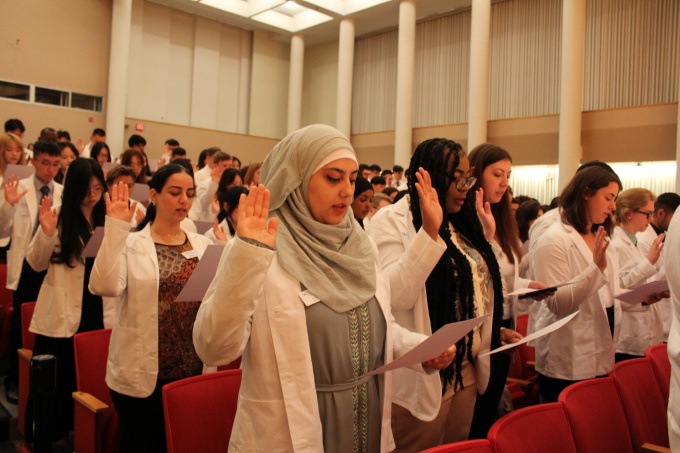 PharmD students at White Coat Ceremony 2023. 