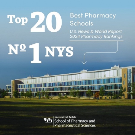 UB SPPS ranked a top 20 best pharmacy school in the nation and number 1 in NYS by USNWR. 