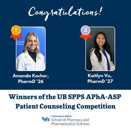 Winners of UB SPPS APhA-ASP Patient Counseling Competition. 