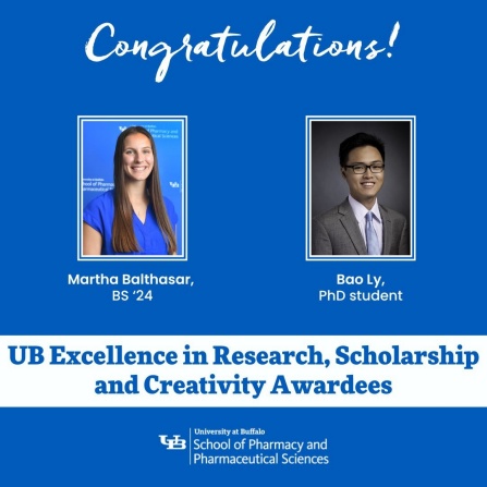 Pharmaceutical Sciences UB Excellence in Research, Scholarship and Creativity Awardees. 