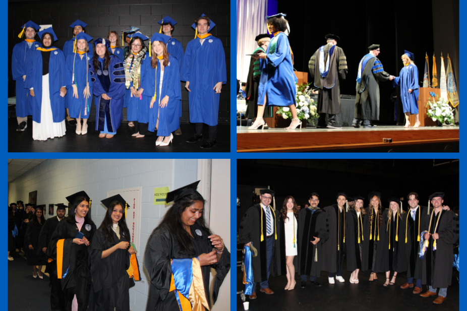 Graduates at UB SPPS Commencement ceremony. 