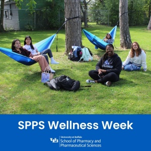 SPPS wellness week students in hammocks. 