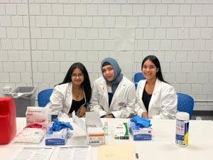 PharmD students volunteering at Fall 2025 Operation Immunization Clinic. 